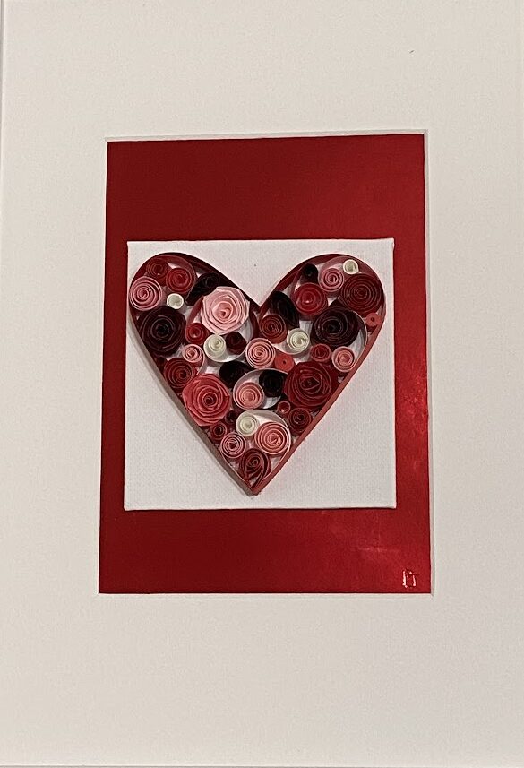 COEUR QUILLING TABLEAU COEUR