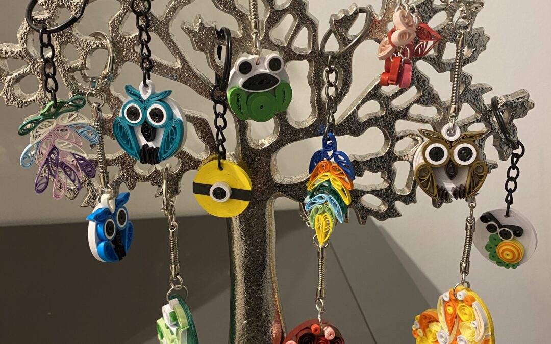 quilling porte clés
