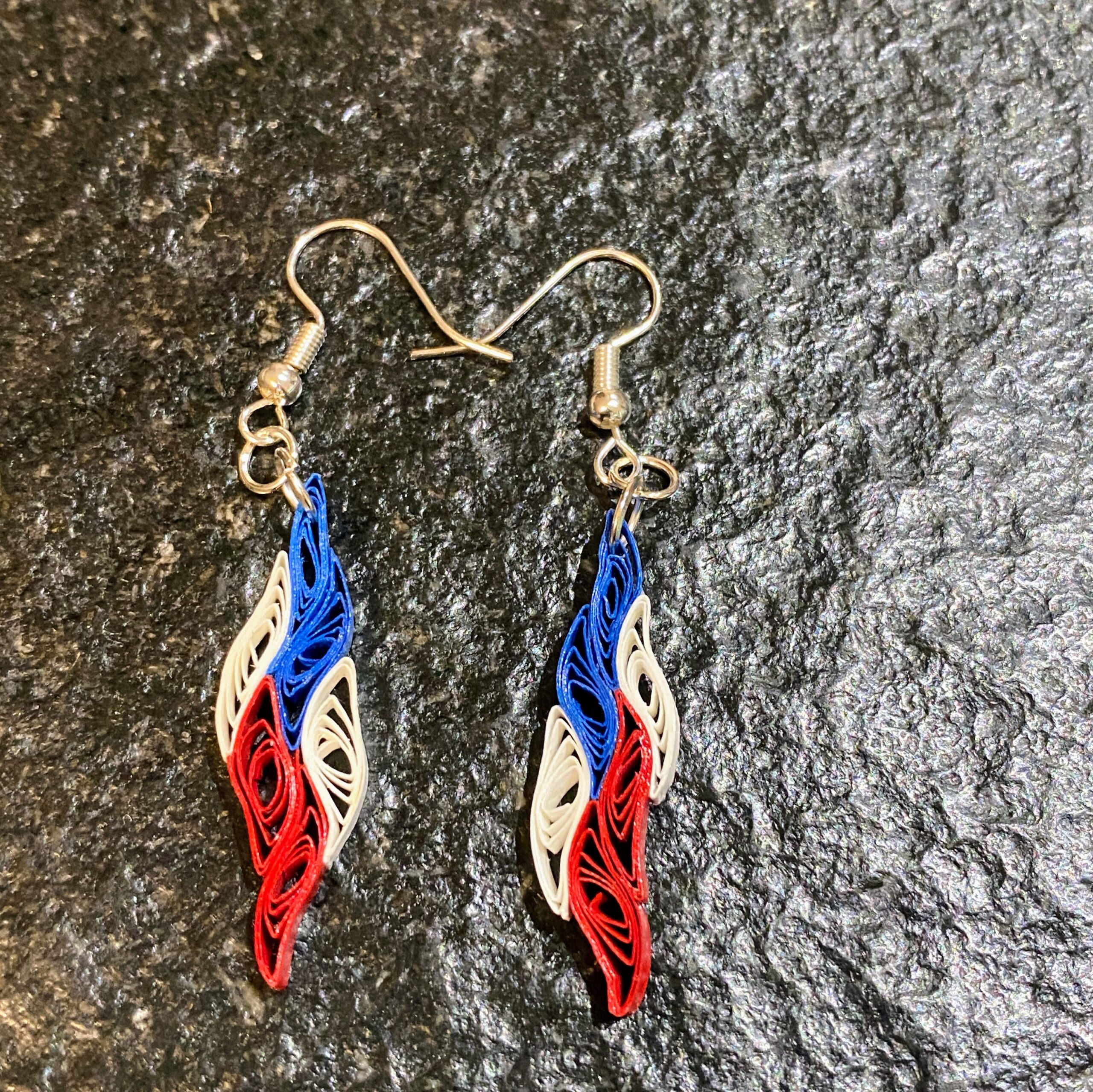 BOUCLES SUPPORTER EQUIPE FRANCE QUILLING BOUCLES SUPPORTER EQUIPE FRANCE