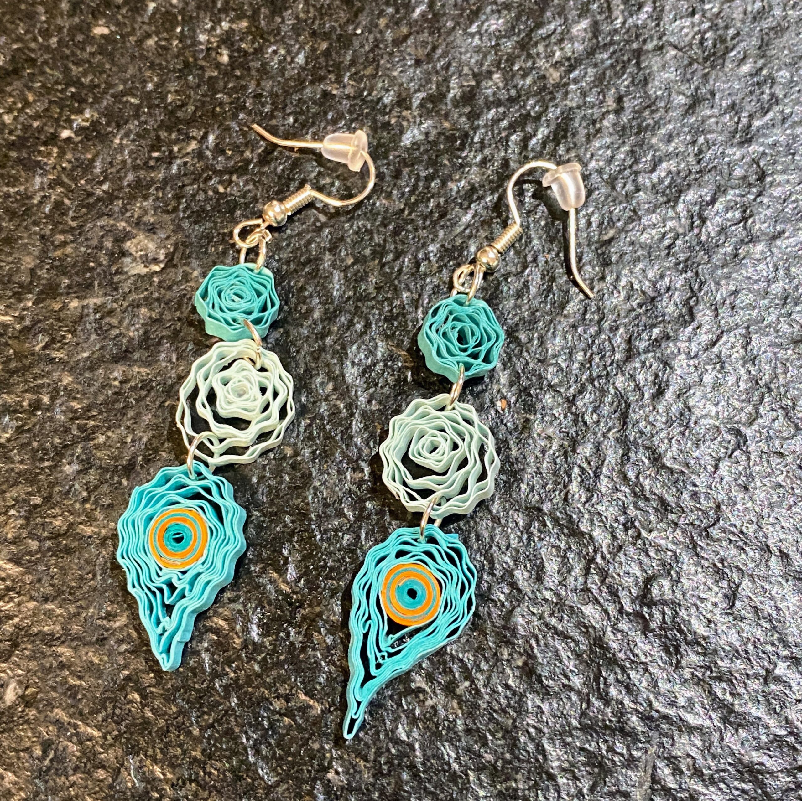BOUCLES ATTRAPE REVES BLEUES QUILLING BOUCLES ATTRAPE REVES BLEUES