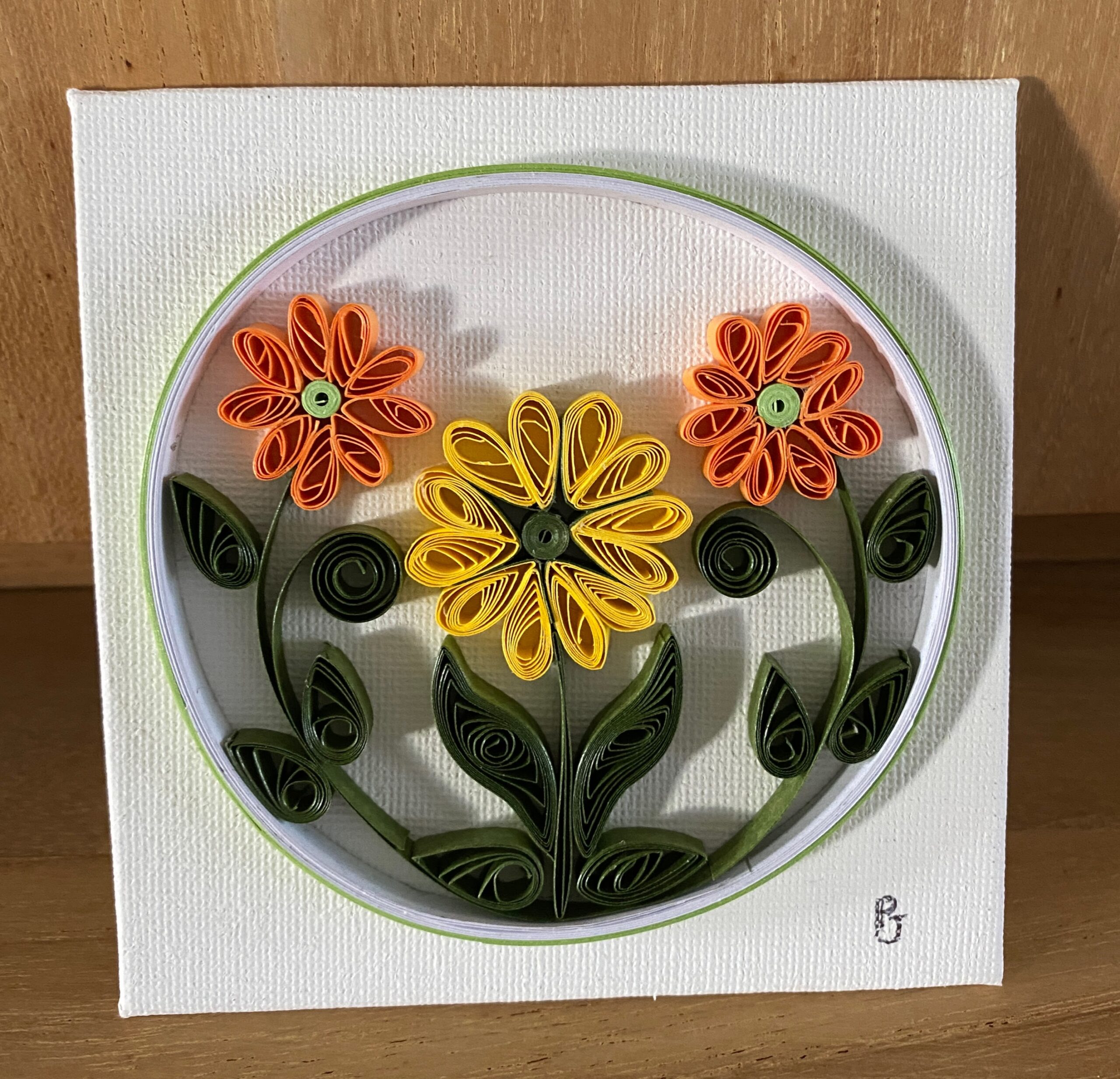 FLEURS JAUNES QUILLING FLEURS JAUNES