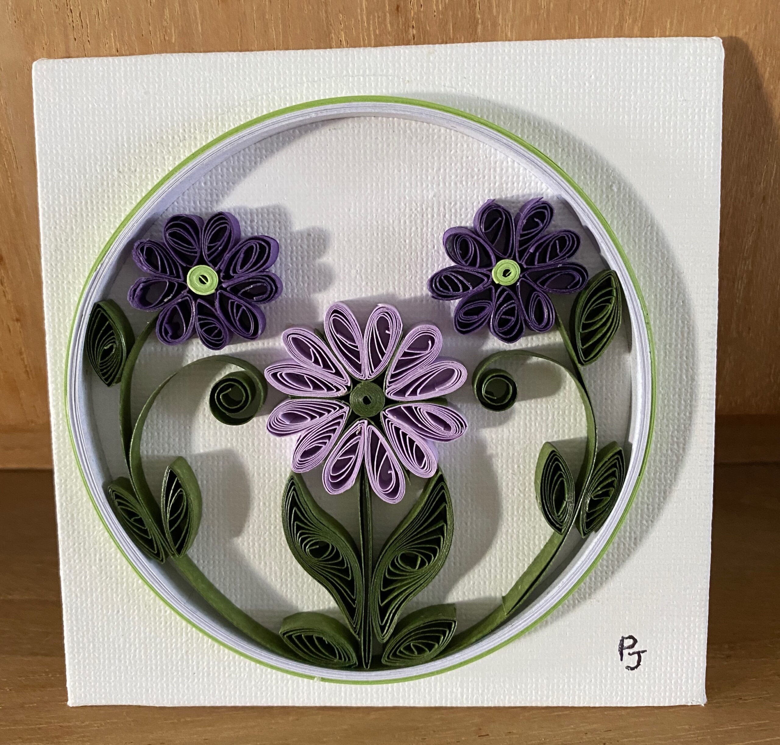FLEURS MAUVES QUILLING FLEURS MAUVES