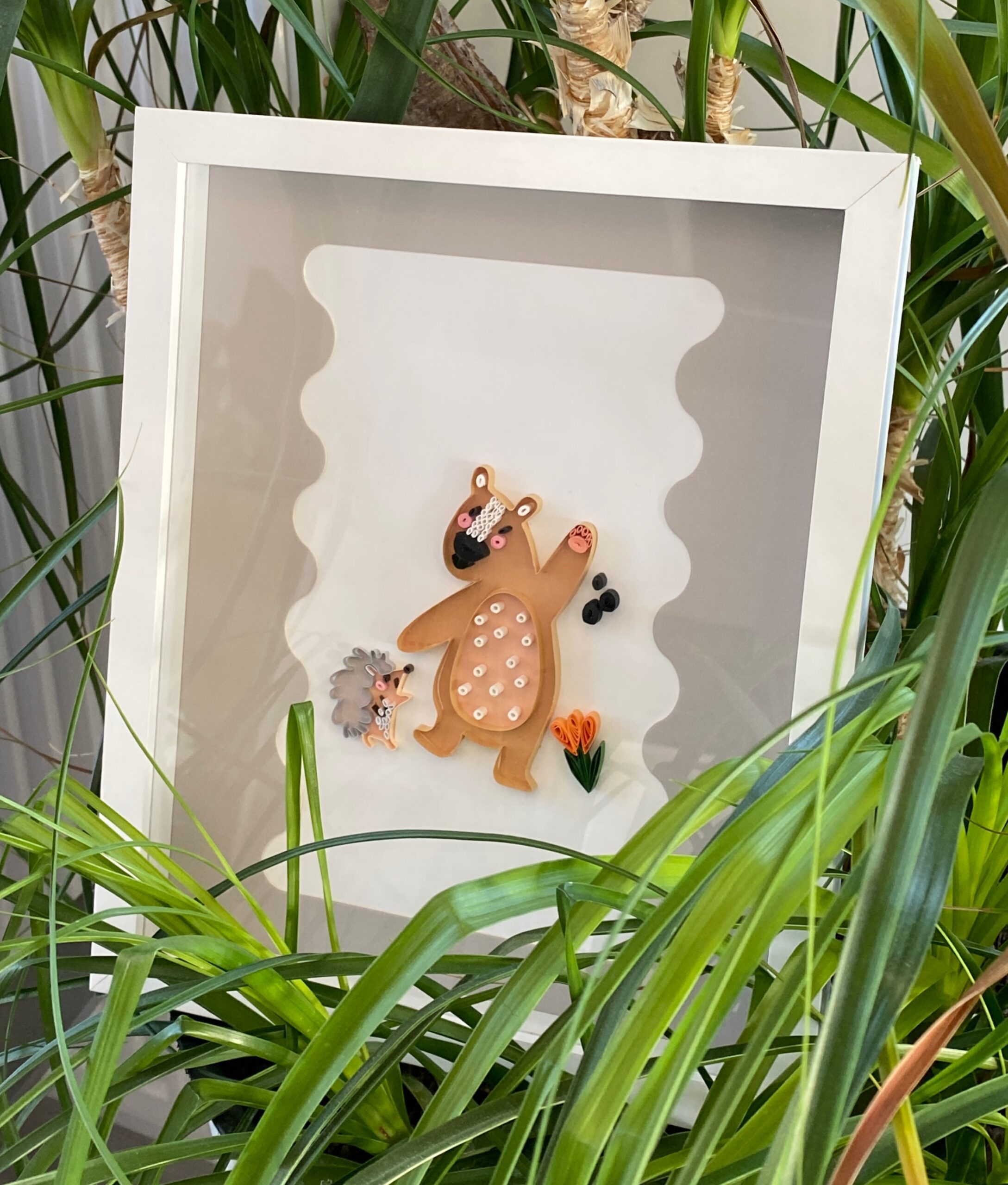 L'OURS ET LE HERISSON QUILLING L'OURS ET LE HERISSON